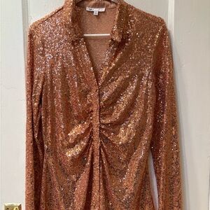 Sequin Long Sleeve Top